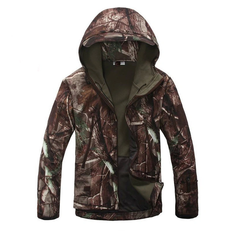 Tactical Men's Jacket Softshell a-Tacs Camouflage Autumn and Winter Fleece Warm Mountaineering Jacket for Men