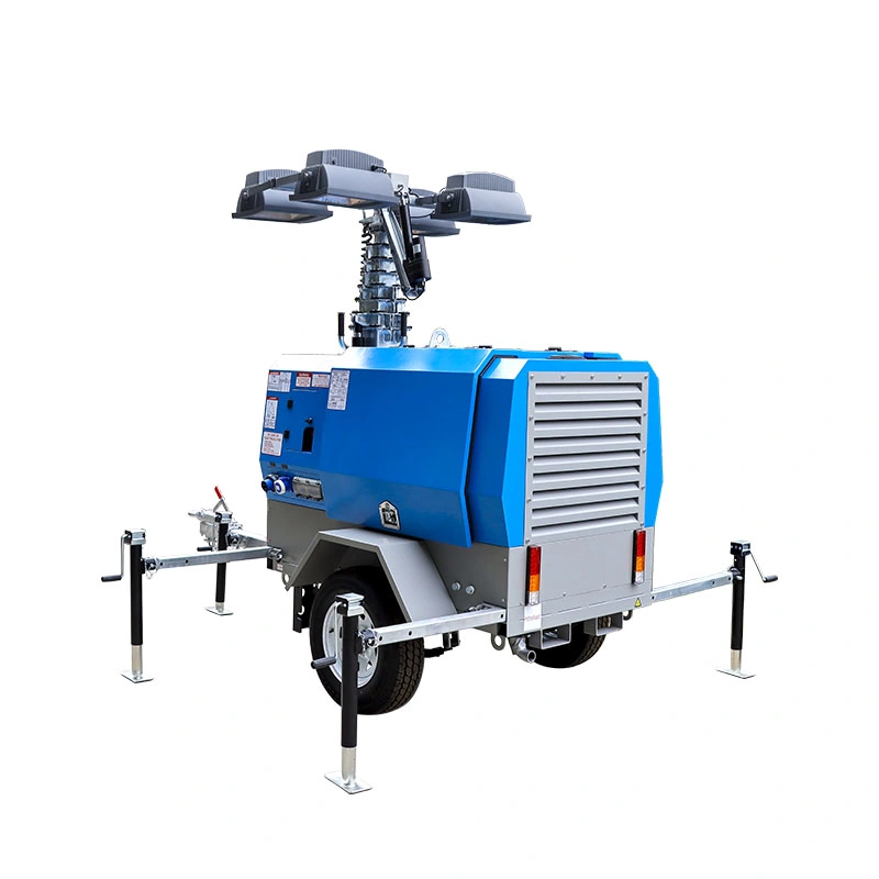 Trailer Portable Tower Light with Metal Halide Lamp and Diesel Generator Klt-10000mv