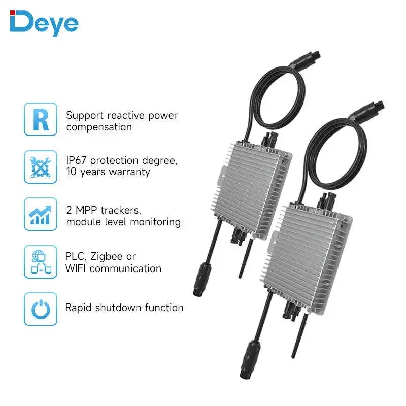 Factory Price Deye Sun600g3 Sun800g3 Sun1000g3 Solar Panel Micro Inverter 600W 800W 1000W on Sale