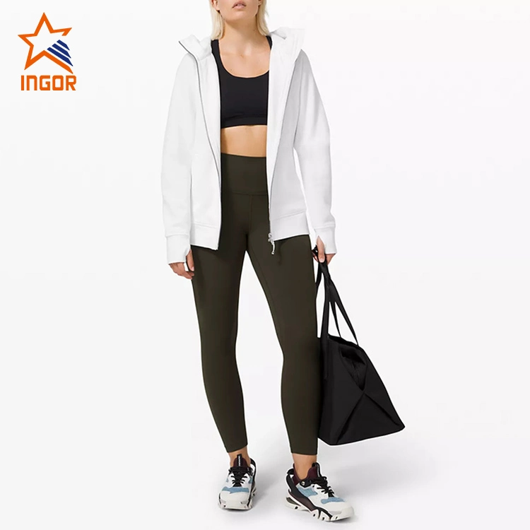 China Ingor Sportswear Hersteller Custom Modische Hochwertige Street Clothing Damen Fitness Gym Großhandel Loose Active Athletic Sport Hoodies