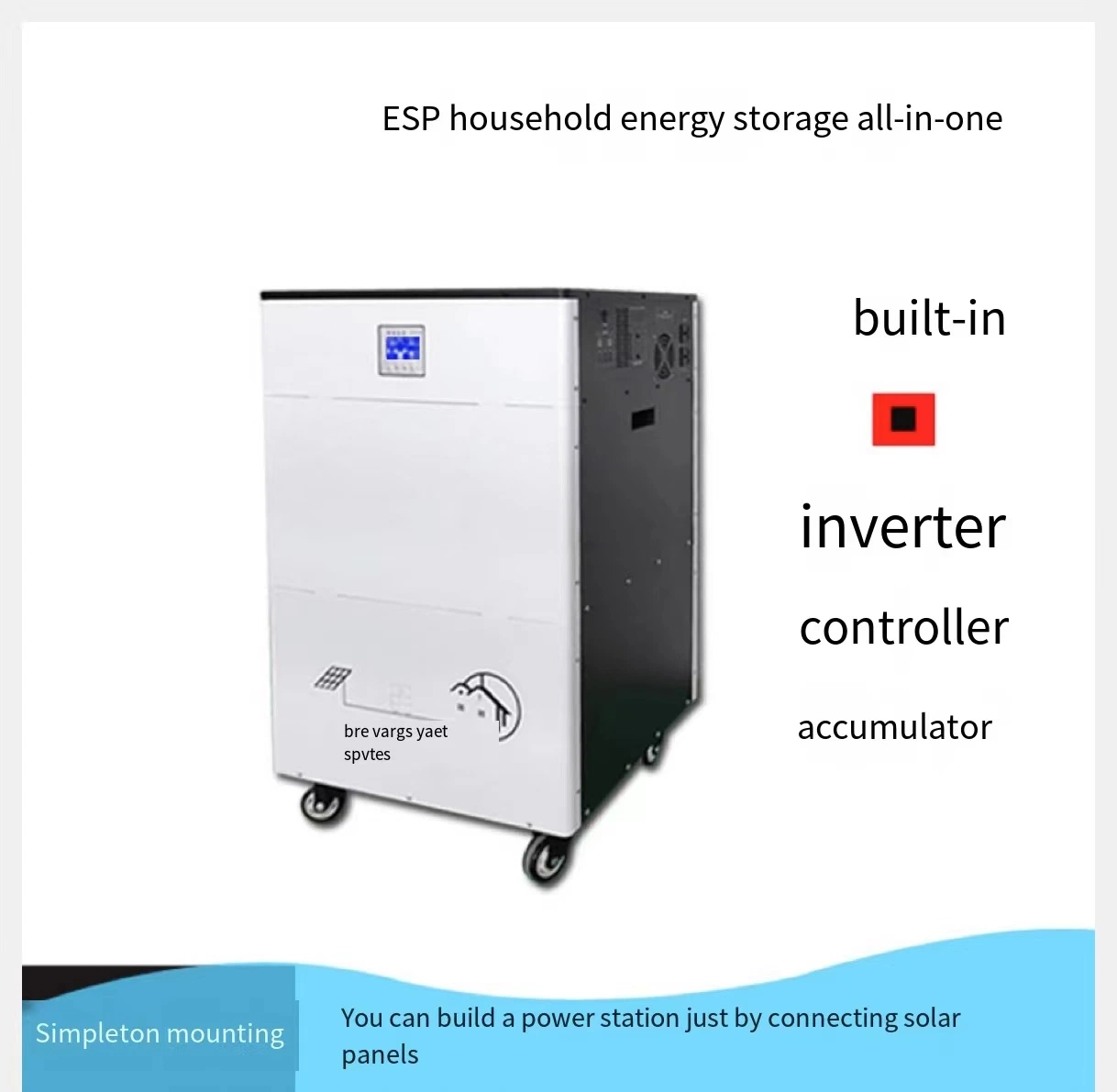 Esp Home Storage Power Supply 5000W Solar Reverse Control All-in-One High-Power Energy Storage Inverter System