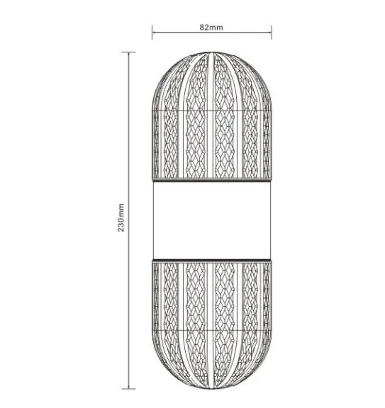 Modern Shining up and Down Glass Wall Lamp in Surface Mounted Double Headed LED Light Source 7W 14W