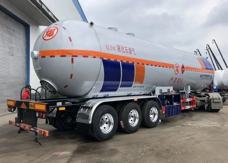 58000L Liquified Petroleum 30tons Air Suspension 58m3 58000 Litres LPG Propane Gas Tank Trailer