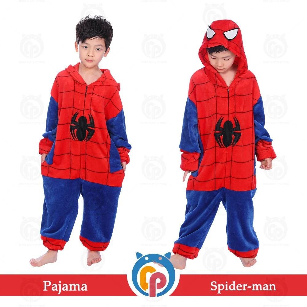 Wholesale/Supplier Unisex Cartoon Spider-Man Cosplay Pajamas for Kids