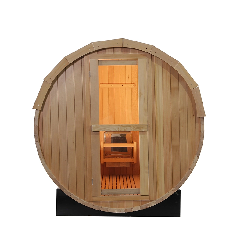 Popular Hot Sale Outdoor Wooden Dry Wet Steam Barrel Sauna Room