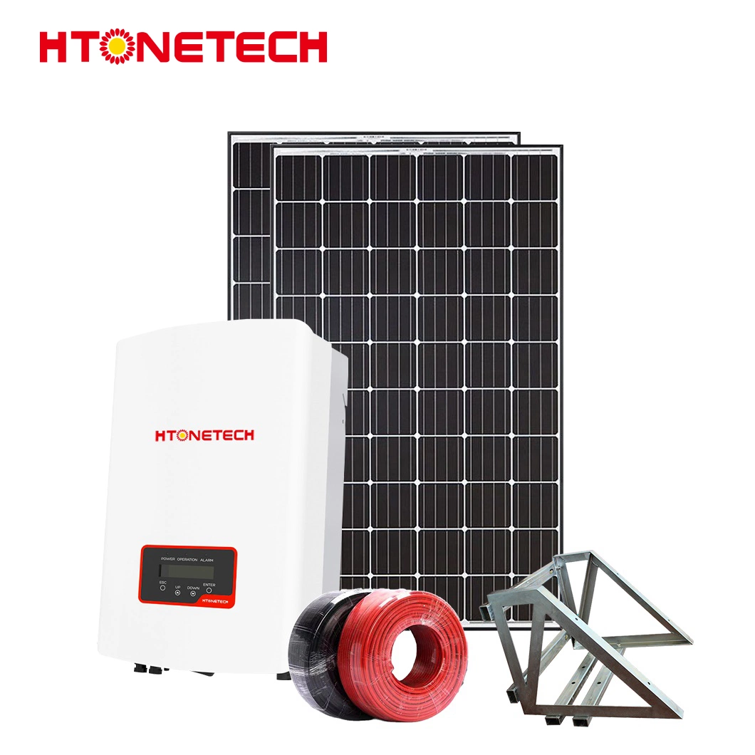 Htonetech 3kw Hybrid Inverter Solar Panel 250 W China Fabricantes 10KW 5kw en el sistema de energía solar de la red