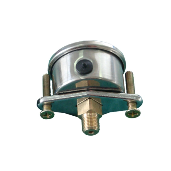 1.5inch-40mm Half Stainless Steel Back Thread Type Liquid Filled Pressure Gauge with Rhombic Clamp