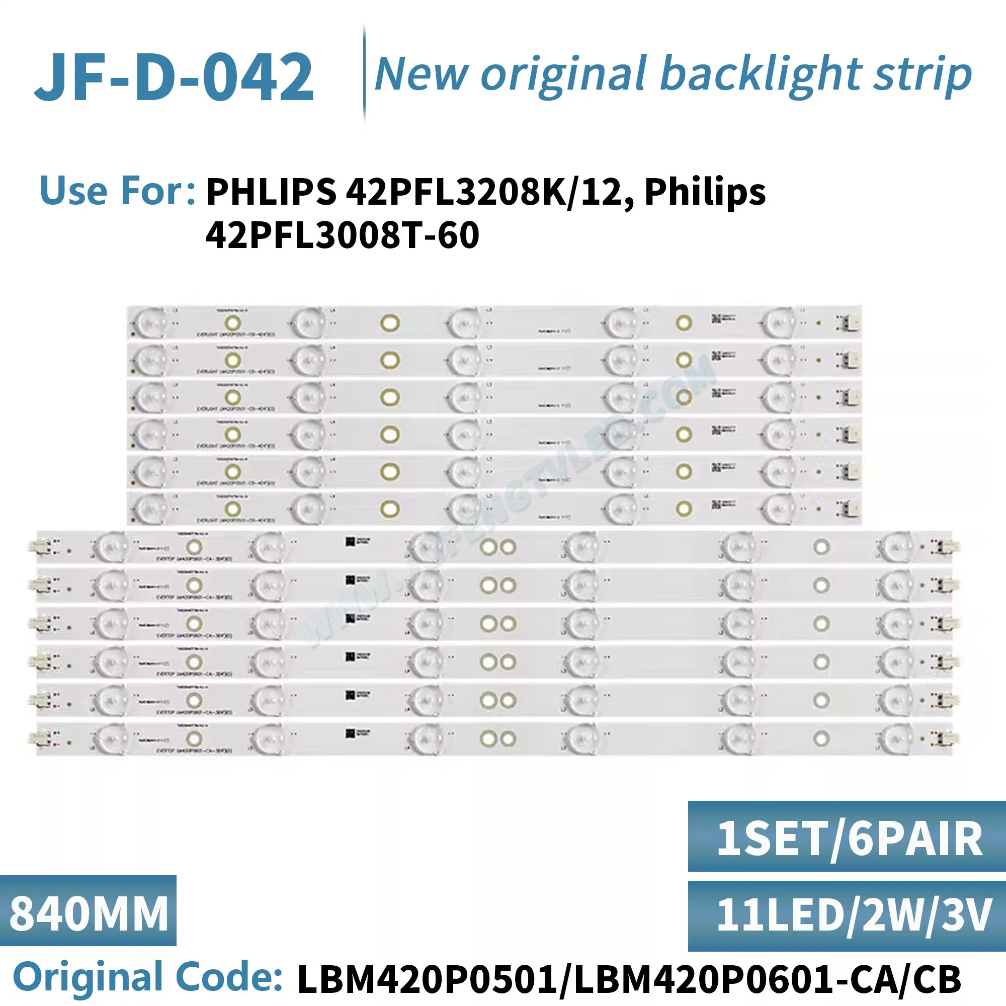 Jf-D-042 téléviseur LED Rétroéclairage pour 42" Lbm420P0501-CA/B-4 (HF) (0) 5+6 42PFL3008T-60 (12)