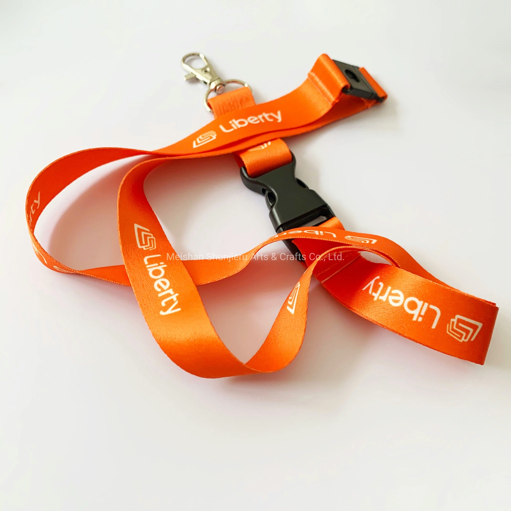 Factory Direct Sale Screen Printed Logo Neck Strap ID Lanyard with Badge