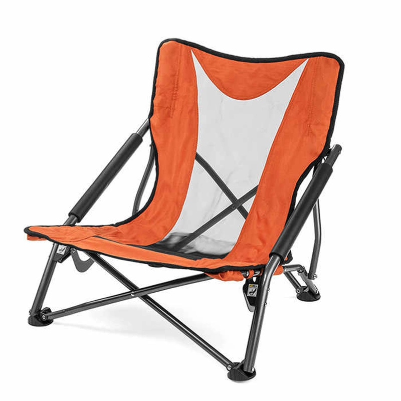 Exterior Recliner tela de acero tubo redondo Foldable Playa portátil Presidente