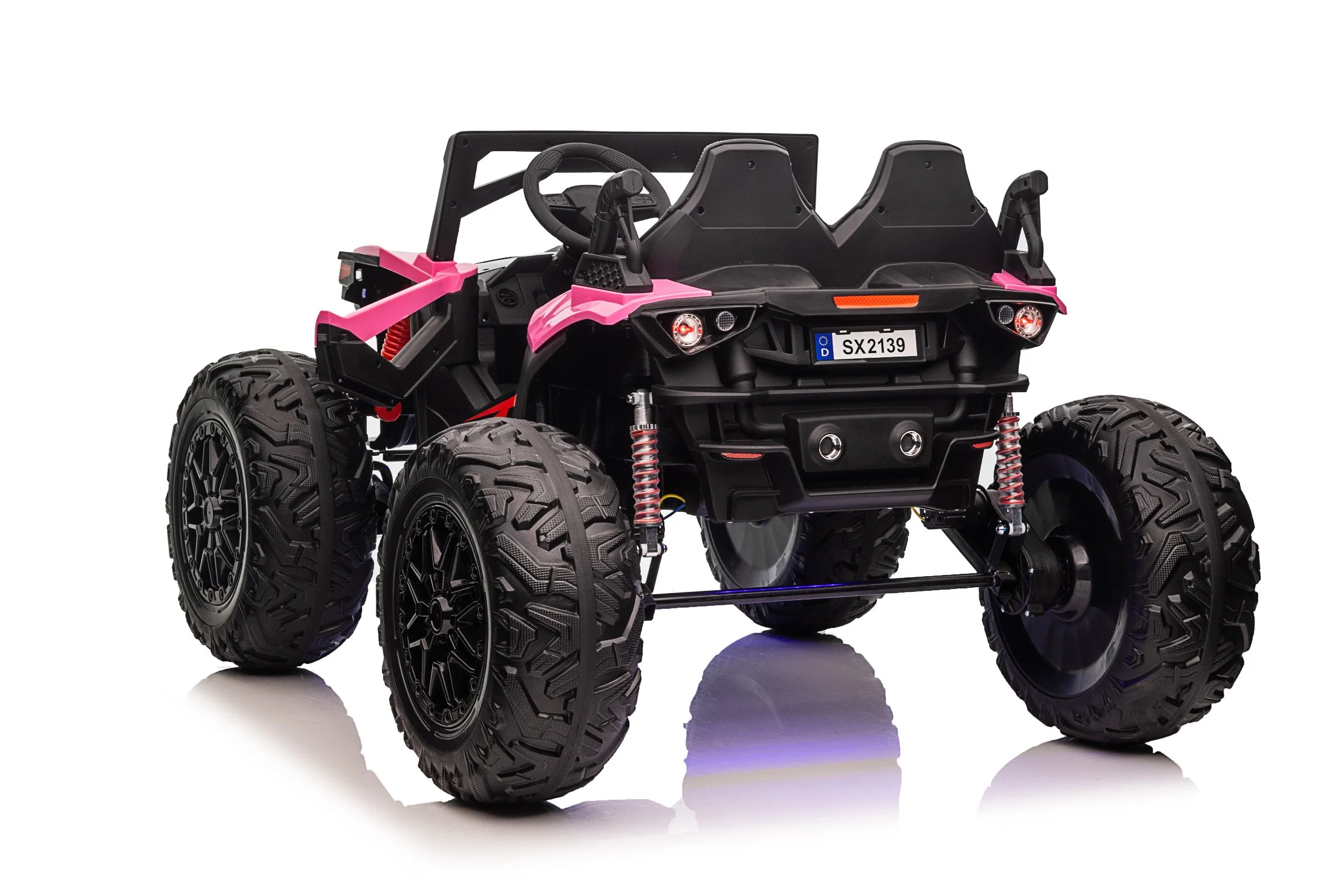 24V 2 places, montez sur UTV avec télécommande, roues en EVA extra-larges, jouets pour véhicule électrique 4RM à siège large