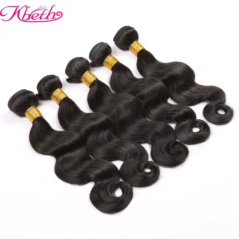 Kbeth Body Wave Bundles with Closure, Wholesale/Supplier Virgin Brazilian Human Mink Brazilian Virgin Hair China Bundle Supplier