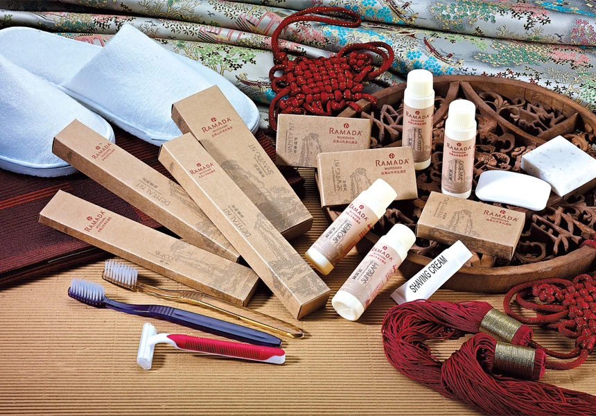 Hotelguest Room Supplies Packed with Brown Paper Box Disposable Amenities