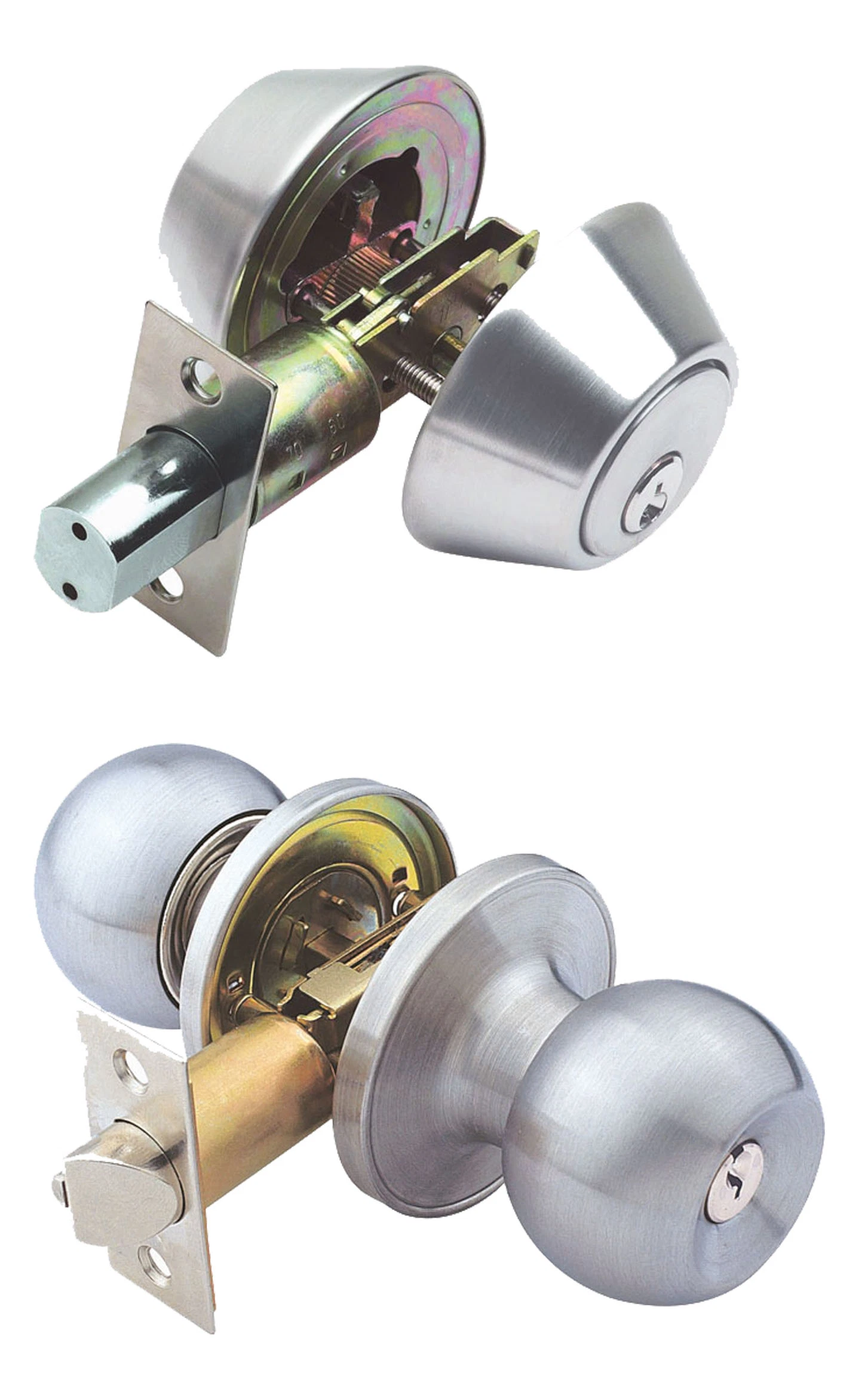 Singel Cylinder Combo Lock Enty Knob+ Deadbolt Stainless Steel