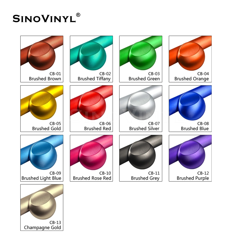 SINOVINYL Chrom gebürstet Rosérot ausgezeichnete Qualität für Vinyl Gloss Verpackung Folie Aufkleber Autos