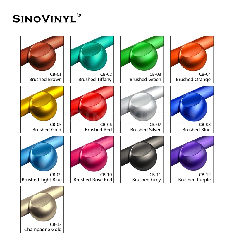 SINOVINYL Chrome Rose brossé Rouge excellente qualité pour le vinyle brillant Film d'emballage autocollant voitures