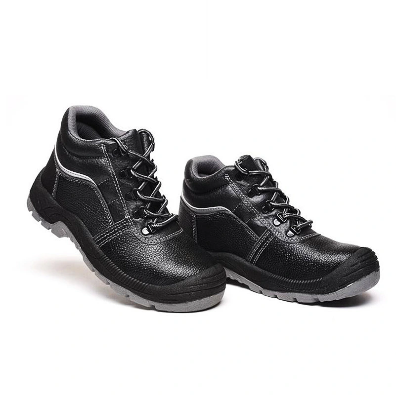 Genuine Leather Rubber Sole Oil Resistant Steel Toe Cap Shoes Discount