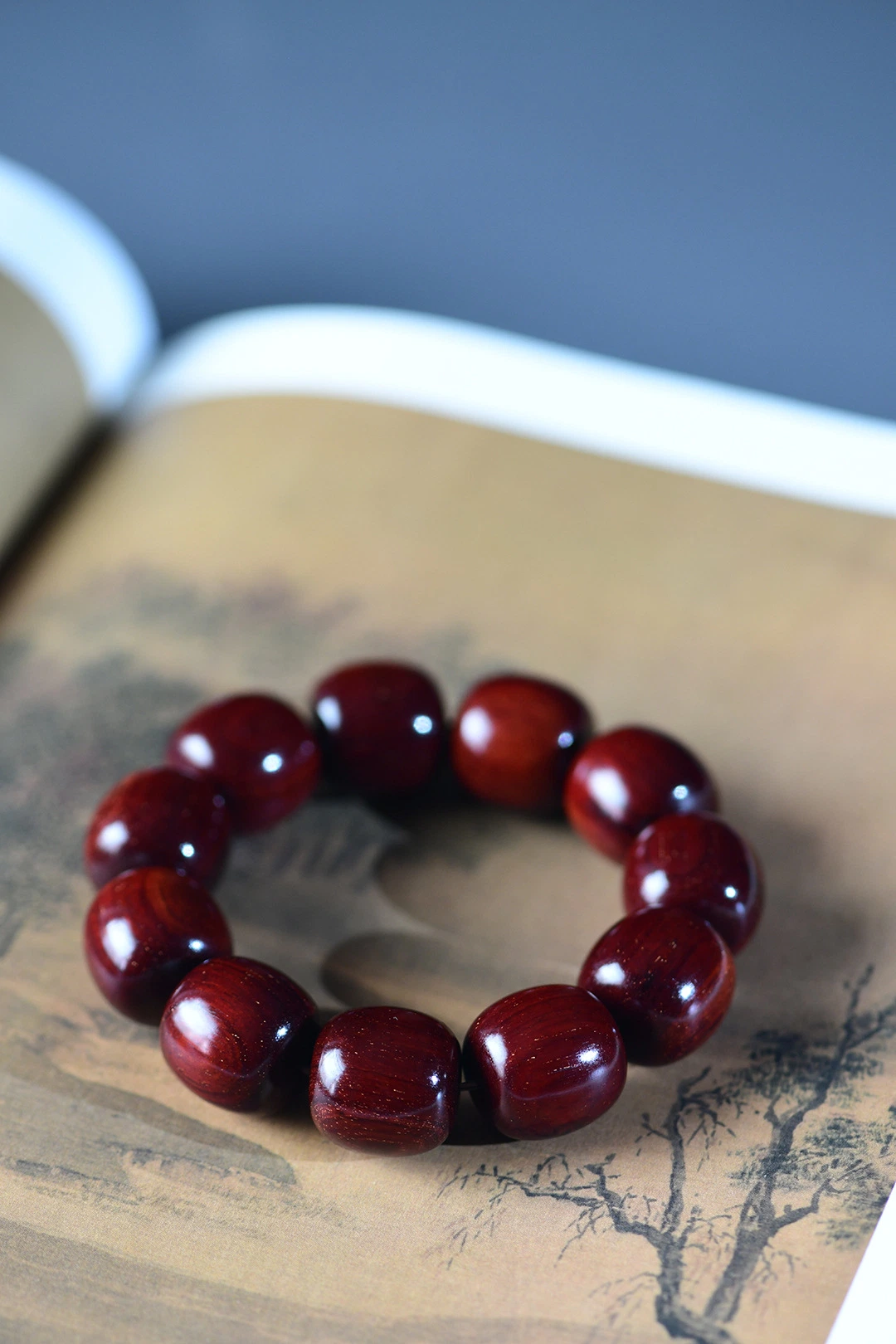 Small Leaf Rosewood String Gold Star Material Bucket Wooden Play Bead Bracelet