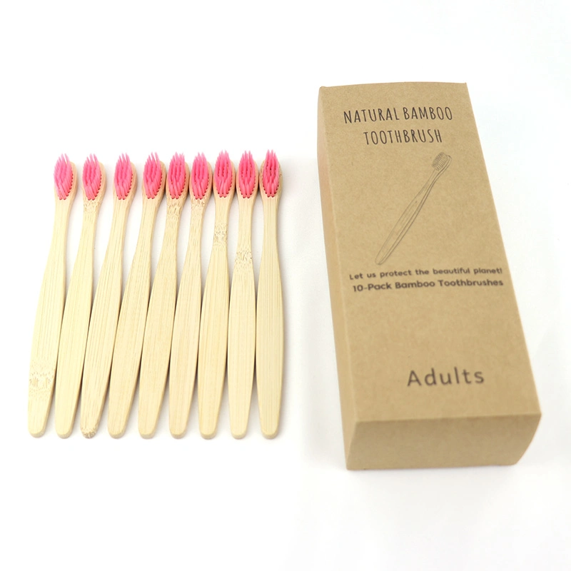 10pcs Cepillo de Dientes el cuidado personal adulto Bambootoothbrush biodegradables