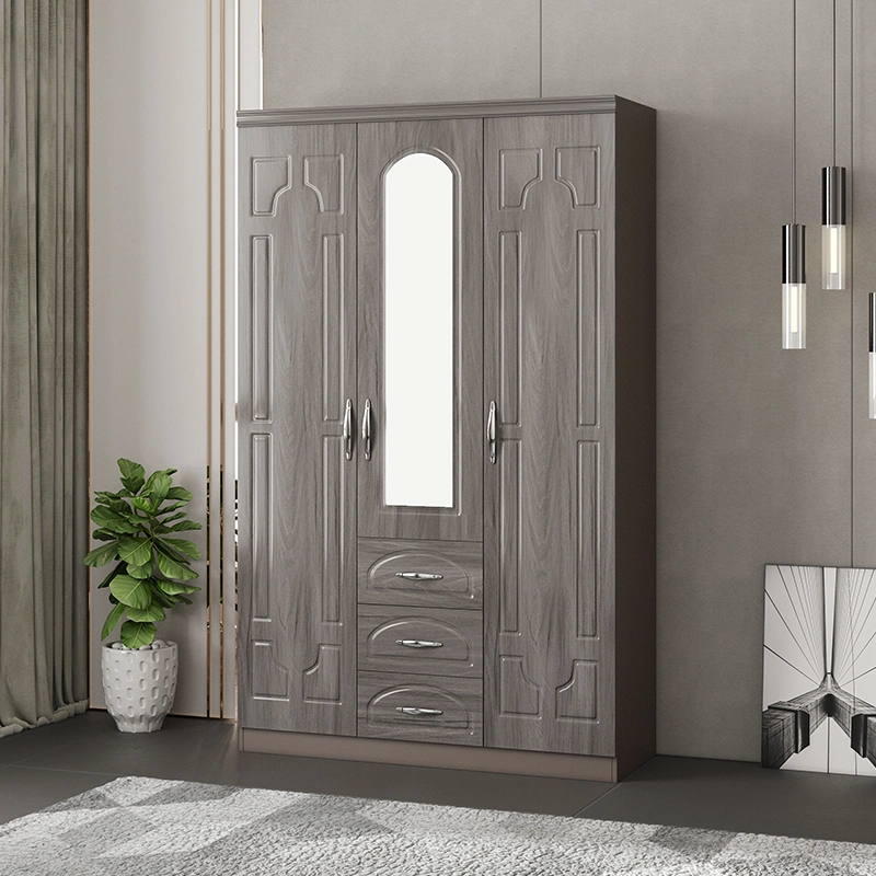 Home Furniture Bedroom Wall Wardrobe Design Clothes Cupboard 400 mm Depth 3 Door Wooden Closet Wardrobe