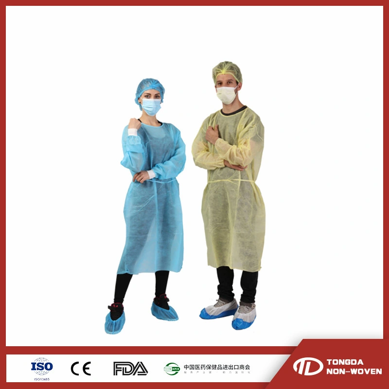 Wholesale/Supplier Disposable PP+PE Water Proof Non-Woven Isolation Gown