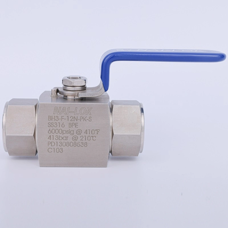 Metric 10mm 12mm 20mm 16mm CNG Hydrogen Compatible Ball Valve SS316 High Pressure Ball Valve