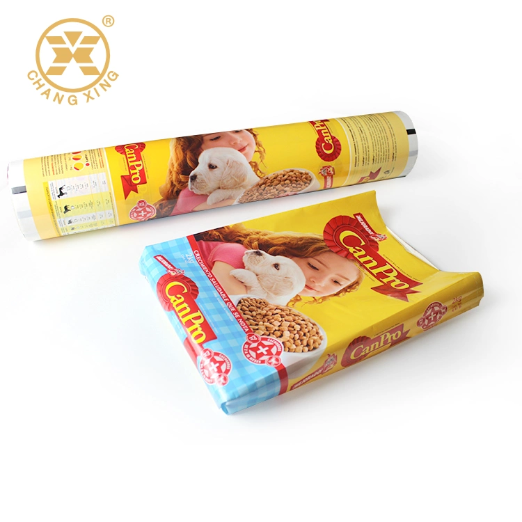 Flexible Custom Printed Laminating Pet Dog Cat Food Packaging Plastic Film Roll