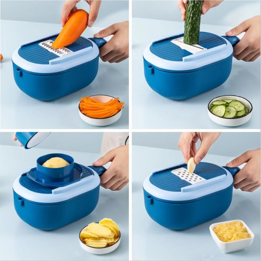 Cesto de drenagem multifunções cortador de grades de legumes moinho gadget gadget alicate manual Processadores vegetal Picador de batata cenoura cebola batedeira ferramenta de cozinha Esg21176