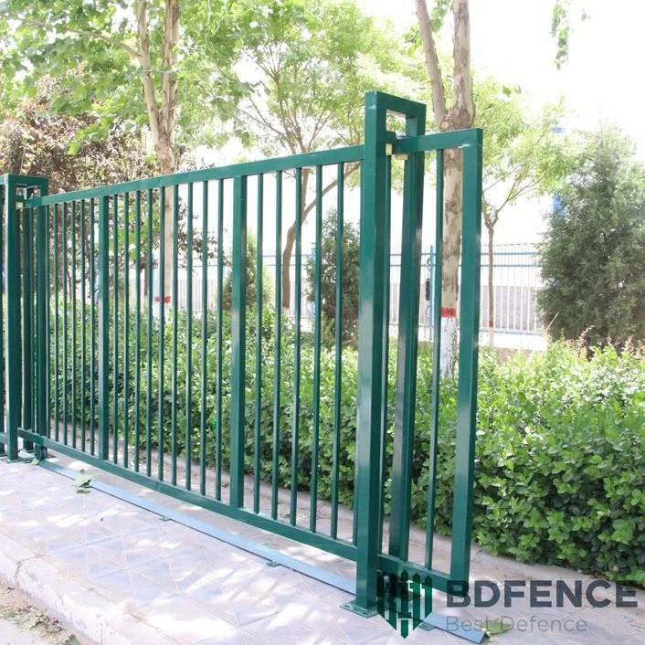 Fábrica novo Design Personalizado Aço Privacidade Exterior Casa Garden Fence Portão simples com portão de entrada frontal com portão para pedestres/Drive Way/Portão Duplo/deslizante Porta