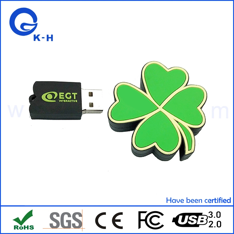 PVC Custom Logo 8GB Flower Shape USB Flash Memory Key