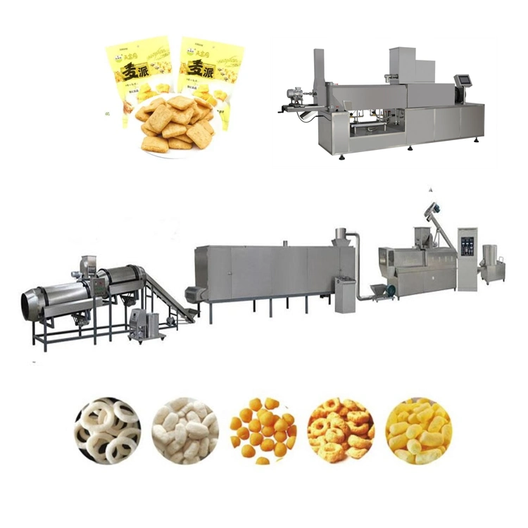 Automatic Kurkure Cheetos Corn Curl Nik Naks Snacks Food Extruder Making Machine