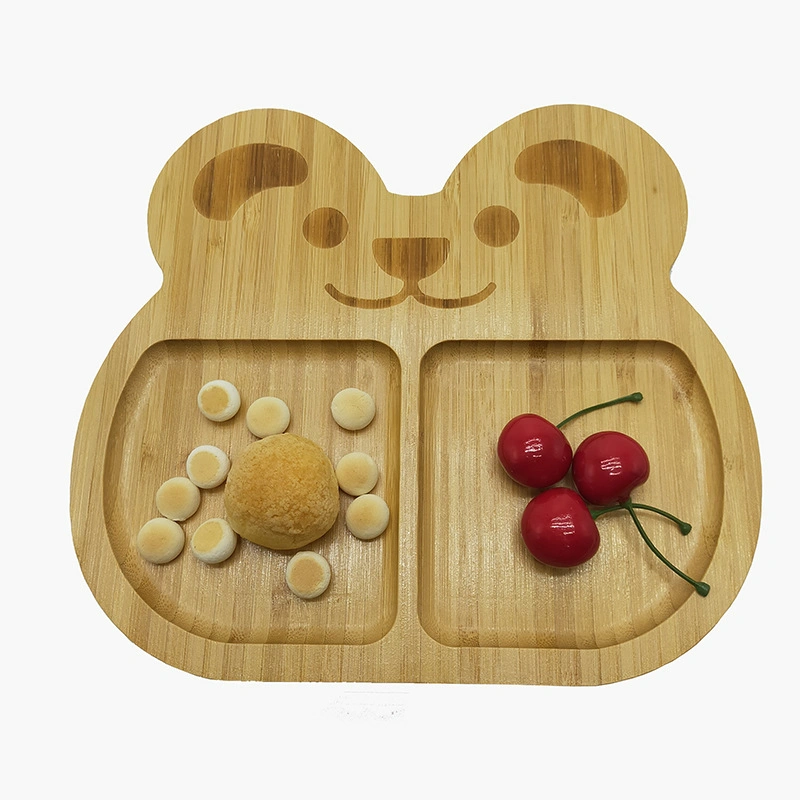 Bamboo Kids Eating Dish Plate Bamboo Tableware