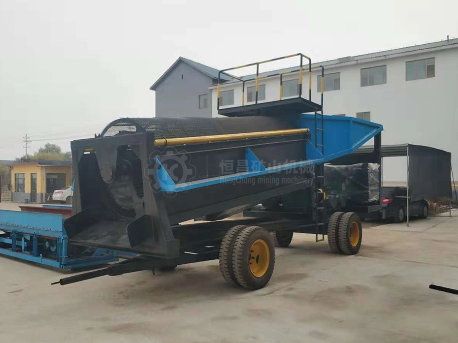 Gold Trommel Scrubber Washing Machine for 100 Ton Alluvial Gold Washing Plant to Cleaning The Mud and Dust