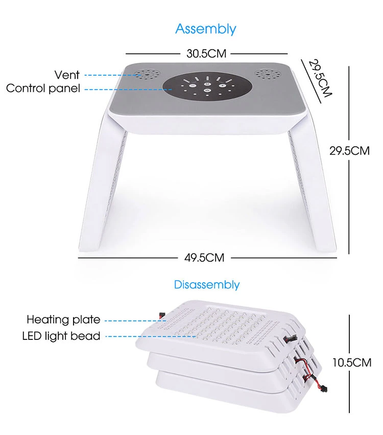 Home Use Beauty Equipment 7 Color Red Infrared Light Therapy Machine