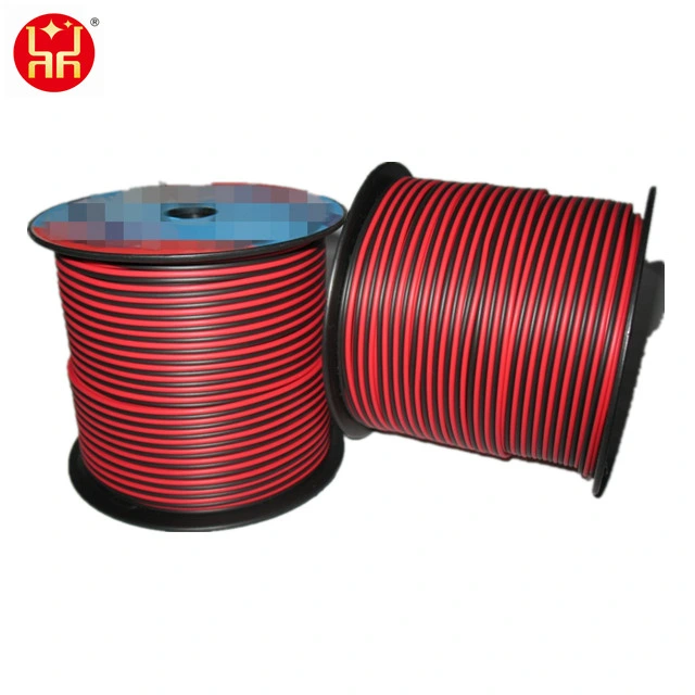 Negro y rojo de 0,5 mm de cable de altavoz OFC