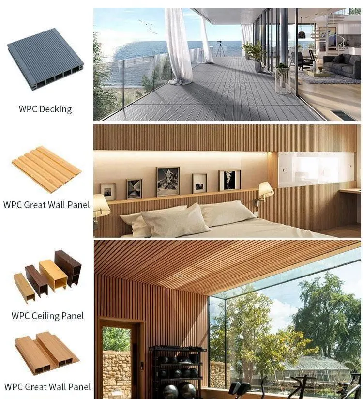 Wholesale/Supplier Price Decoration WPC Decking Tiles WPC Click Vinyl Floor with EVA/IXPE/Cork Backing