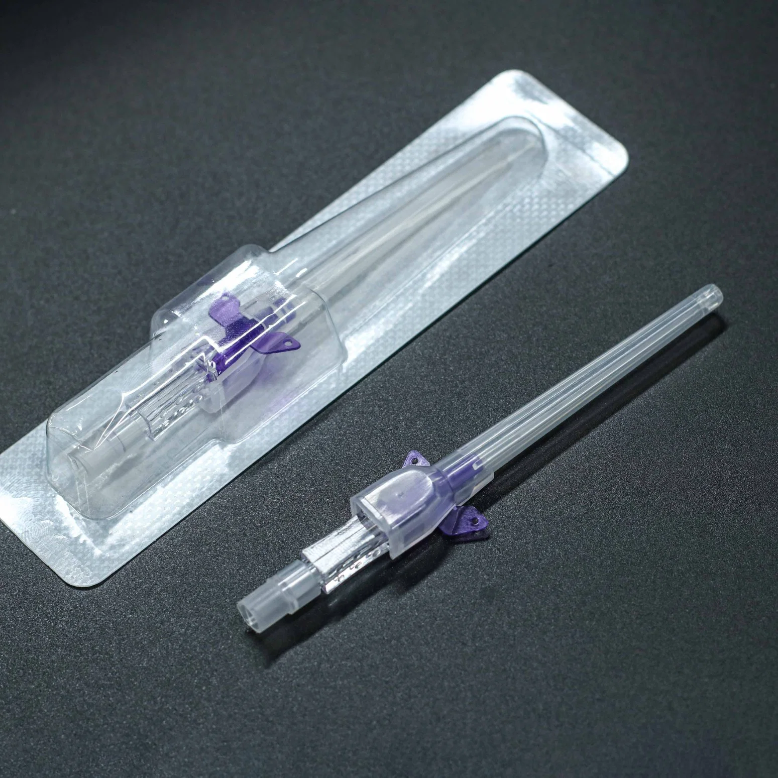 Factory Price Hospital Disposable Plastic Intravenous Catheter Purple Butterfly Set IV Cannula