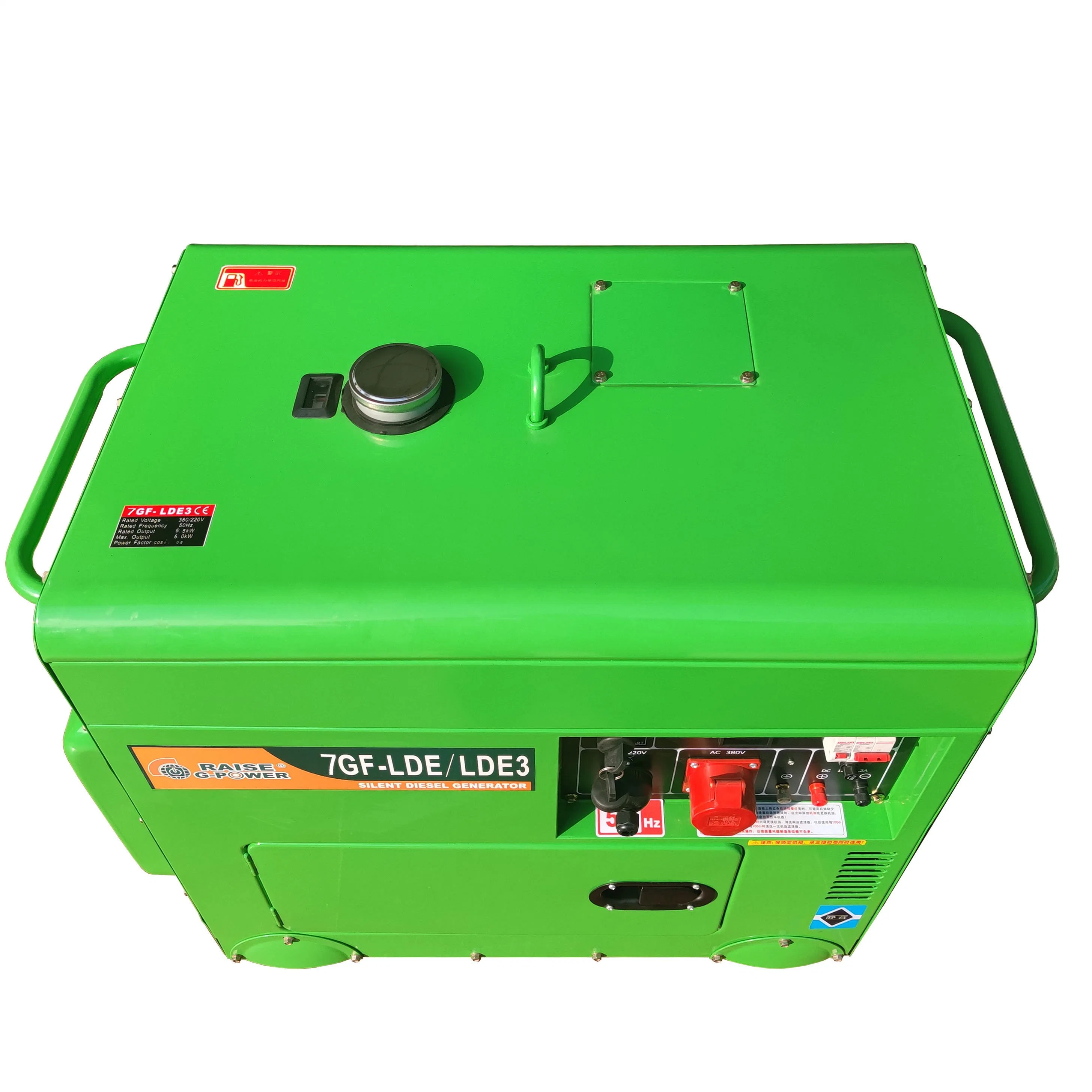 Factory Supply 5.5kw/5.5kVA/6kw/6kVA Raise G-Power Single Phase Electric Start Silent Type Portable Diesel Generator