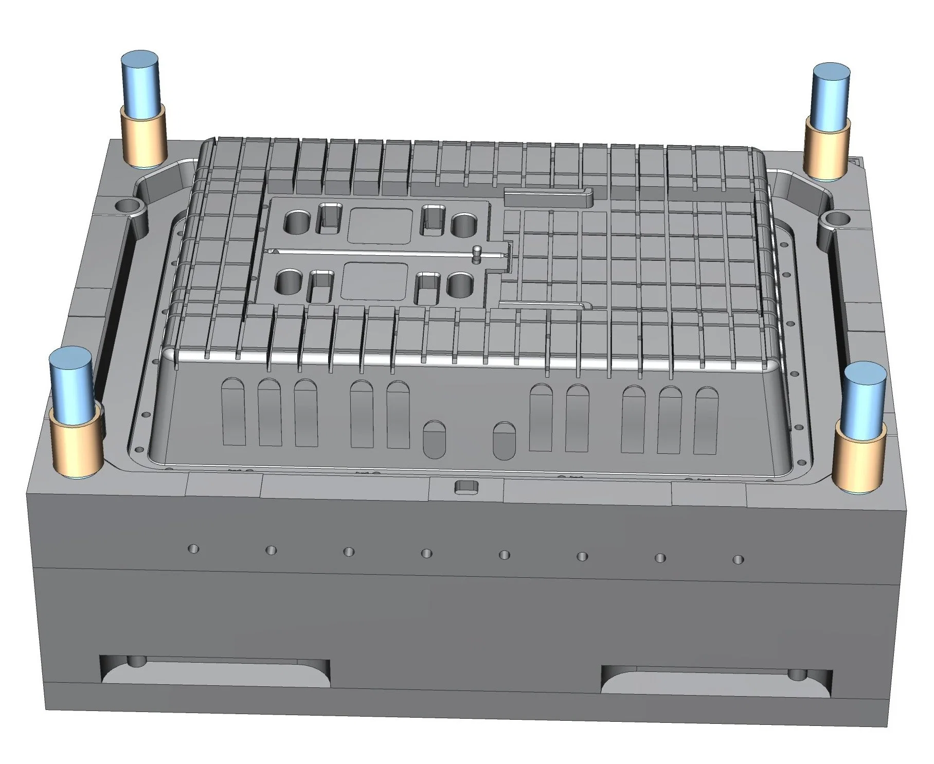 Molde de plantilla de caja de pollo de inyección plástica