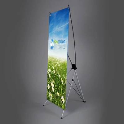 Flexible Standard Type Fiberglass Plastic X Banner Stand for Display