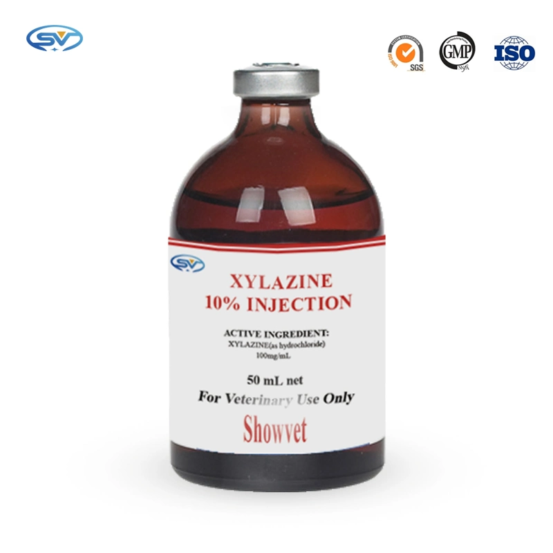 Veterinario GMP Xilazina HCl 100 mg de solución de inyección de caballo y Cervidae