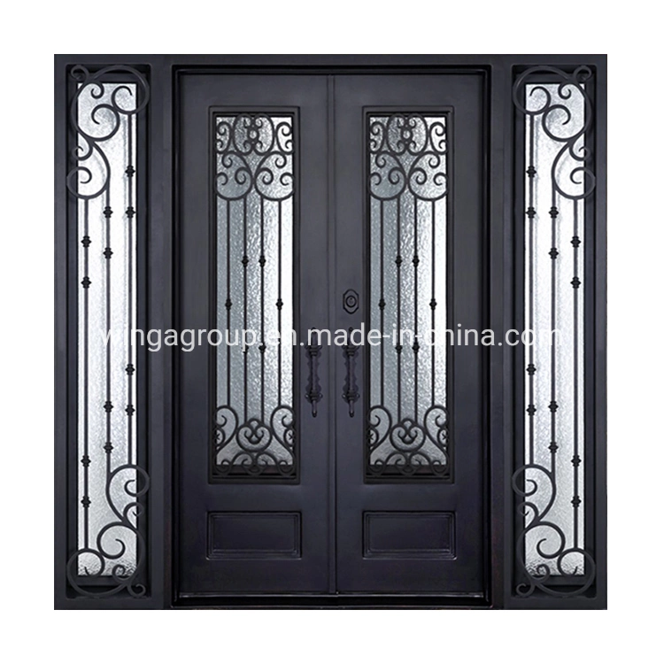 Canada Popular Design exterior Doble Puerta de Acero forjado