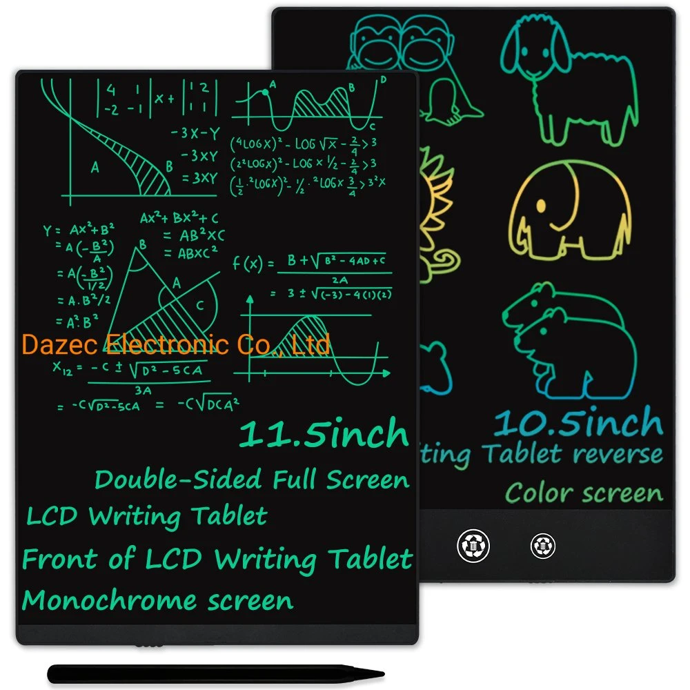 11.5 pulgadas de alta calidad colorido esbelta carta a doble cara a pantalla completa escrito Withrace Tablet pen Tablero de dibujo de la pantalla LCD Tablet escrito