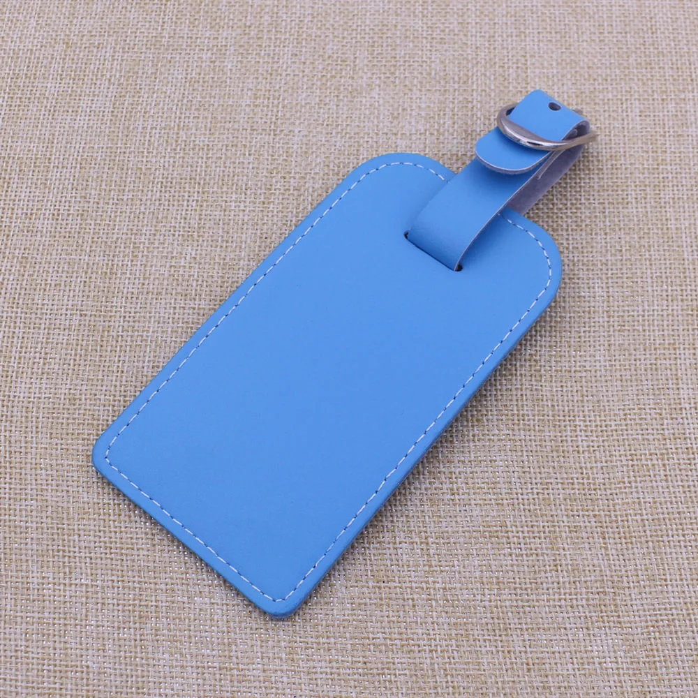 2015 Custom PU Leather Luggage Tags with Embossed Logo