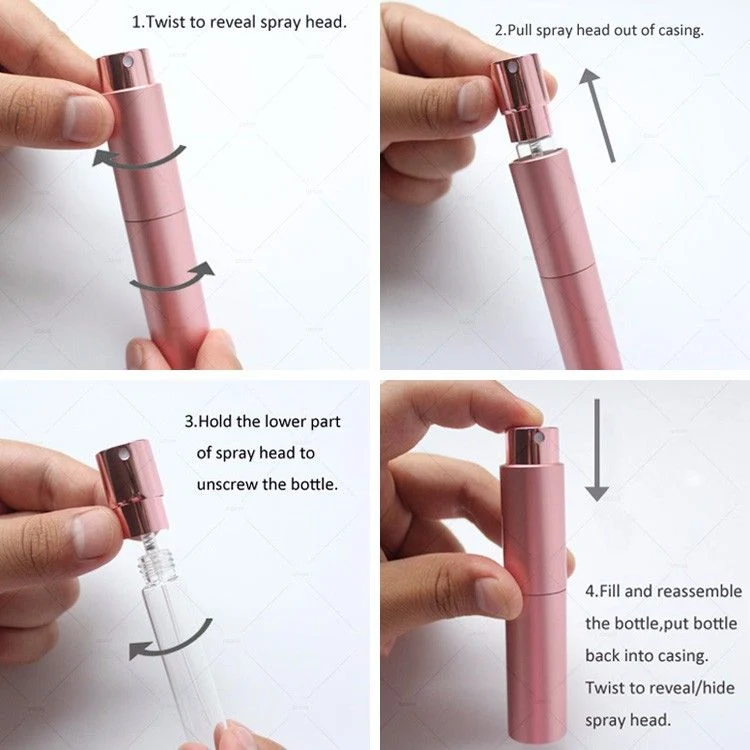 Portable Empty Refillable Aluminum Twist Travel Size Perfume Bottle Wholesale/Supplier