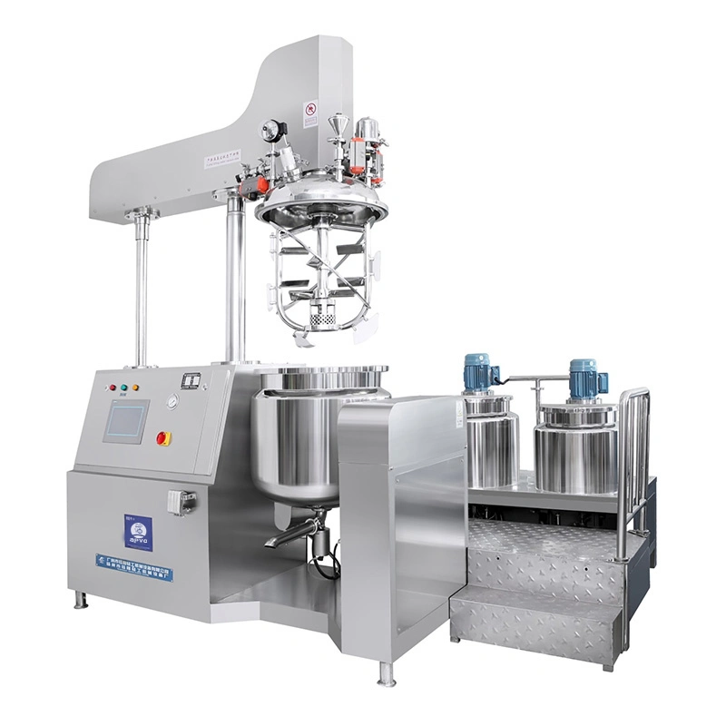 Cosmetic Equipment Oil Blending Cream Make Production Chemical Equipment Vacuum Emulsifier Homogenizer Price Mixing Machine