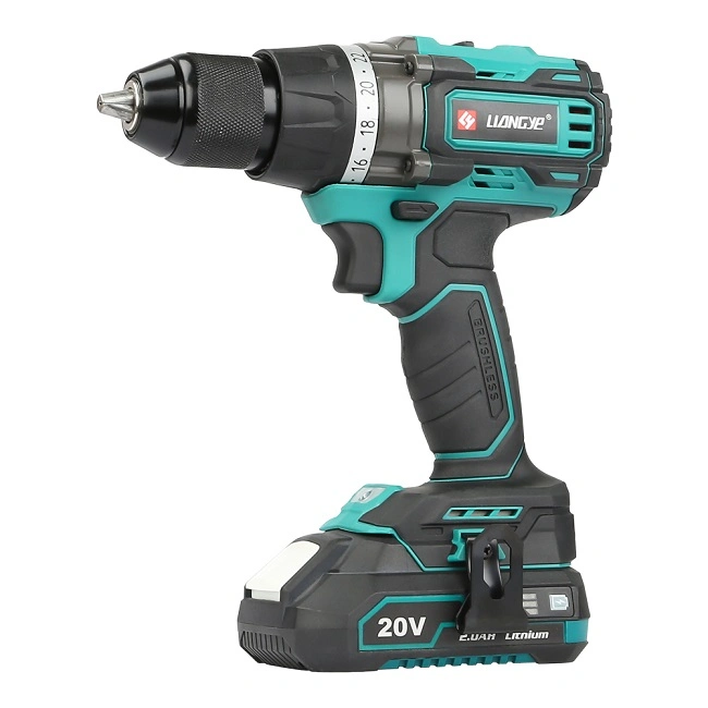 Liangye Electric Power Tool 70nm Cordless Brushless Drill with 18V Rechargeable Battery