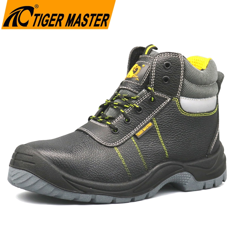 CE S3 Src Oil Water Resistant Anti Slip PU Outsole Safety Shoes Steel Toe Prevent Puncture Antistatic Men Industrial Cow Leather Safety Boots