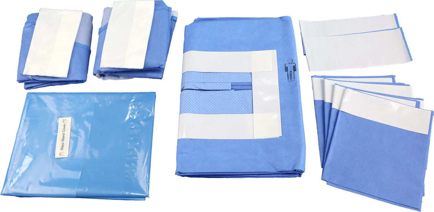 Medical Sterile Customized Disposable Laparotomy Surgical Gown Sterile Surgical Drape Pack