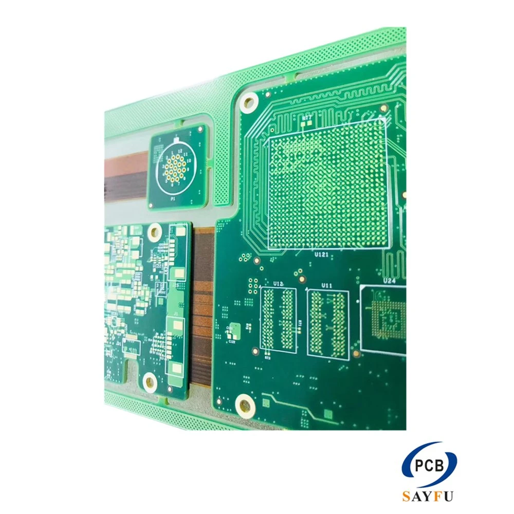 Placa de circuito impreso flexible calificados con Enig verde con máscara de soldadura fabricante de PCB Flex rígido